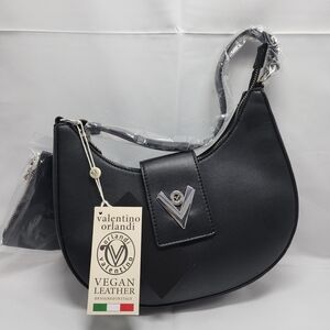 Valentino Orlandi Black Vegan Leather Women's Bag